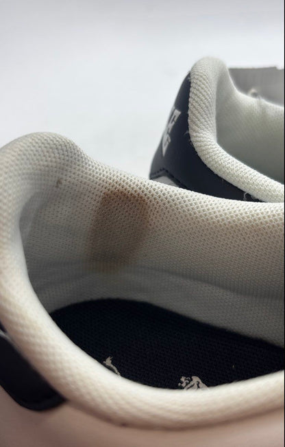 White Leather Low Top Athletic Shoes