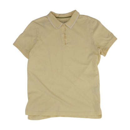 Vintage Yellow Solid Short Sleeve Polo