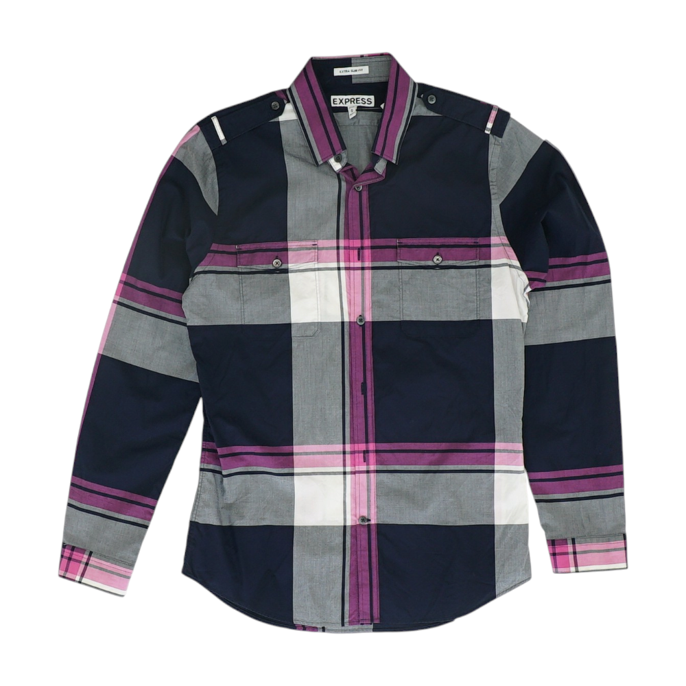 Multi Plaid Long Sleeve Button Down