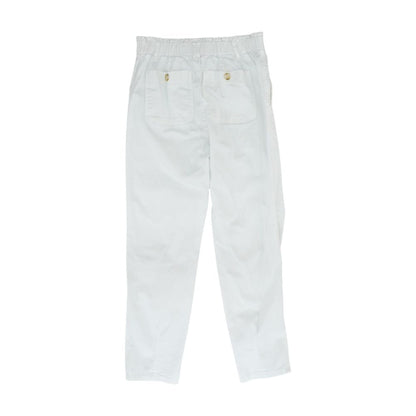 White Casual Regular Pants