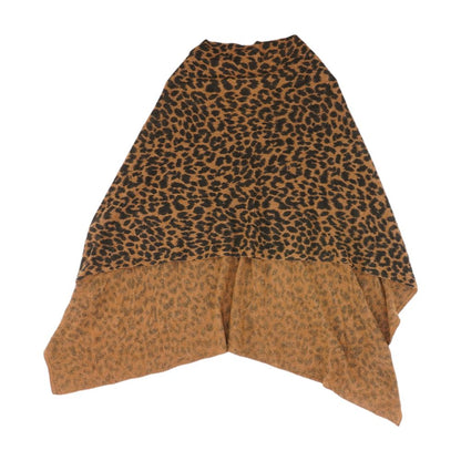 Brown Animal Print Cape Sweater