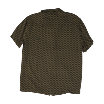 Tan Print Short Sleeve Polo