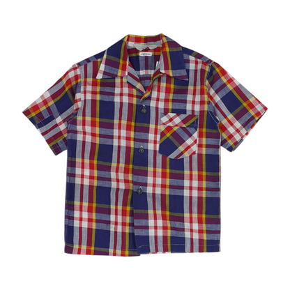 Vintage Multi Plaid Short Sleeve Button Down