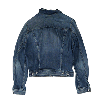 Blue Solid Denim Jacket