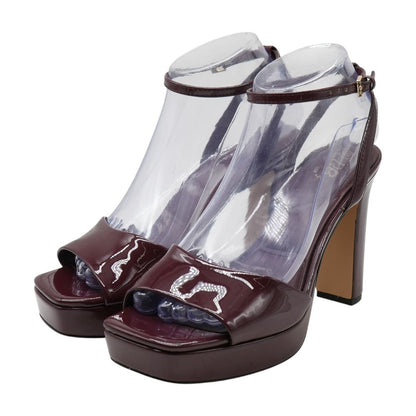 Burgundy Platform Sandals