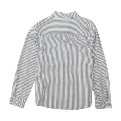 White Striped Long Sleeve Button Down