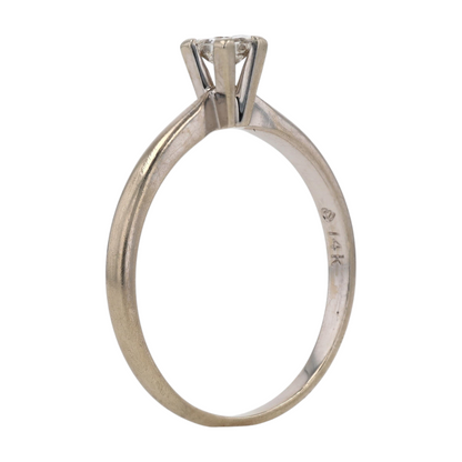 1/5 ctw 14K White Gold Diamond Engagement Ring