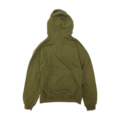Green Solid Hoodie Pullover