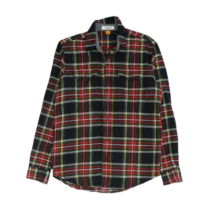 Multi Plaid Flannel Button Down
