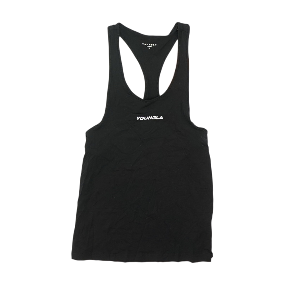 Black Solid Active Tank