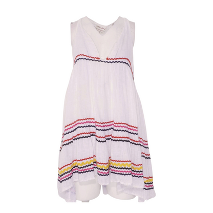 Ivory Striped Mini Dress
