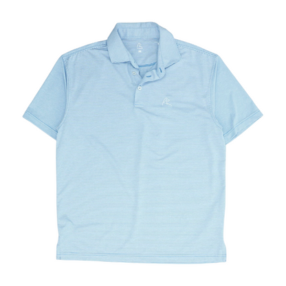 Blue Striped Short Sleeve Polo