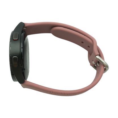 40mm Galaxy Watch4 Black Smartwatch Pink Band S/M