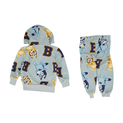 Blue Print Long Sleeve Set