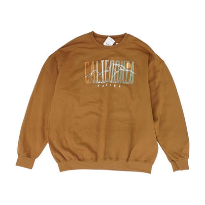Brown Solid Sweatshirt Pullover