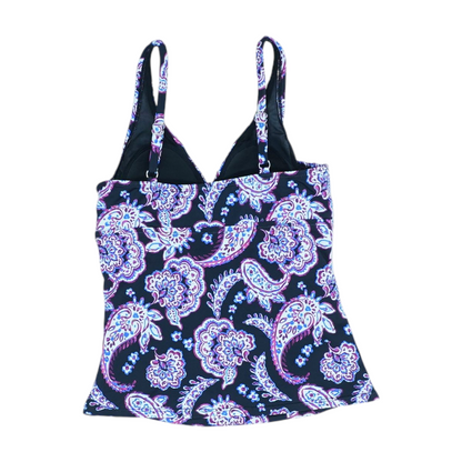 Black Paisley Swim Top