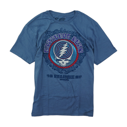 Vintage Grateful Dead Steal Your Face Fillmore Auditorium October 2009 Blue Graphic T-Shirt