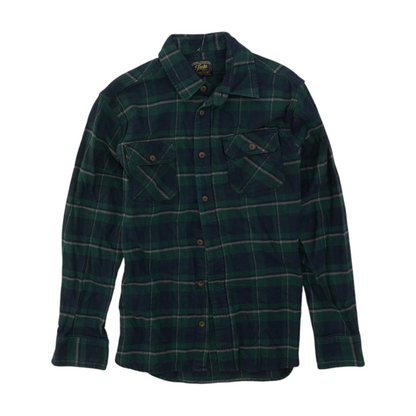 Green Plaid Flannel Button Down