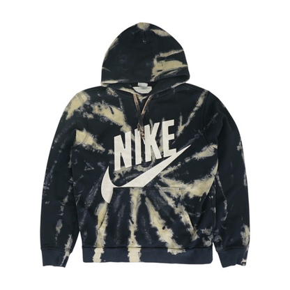 Black Tie-Dye Hoodie Pullover