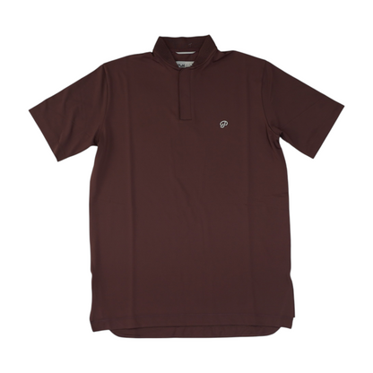 Maroon Solid Short Sleeve Polo