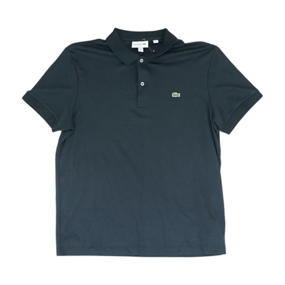 Black Solid Short Sleeve Polo