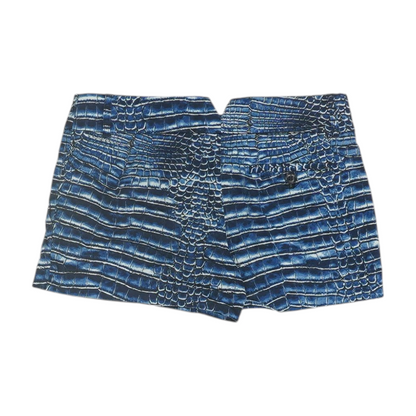 Blue Animal Print Chino Shorts