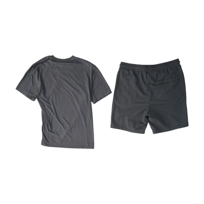 Gray Solid Short Set