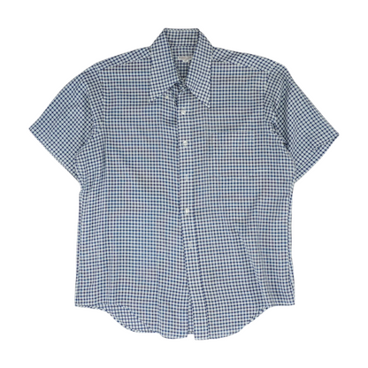 Blue Check Short Sleeve Button Down