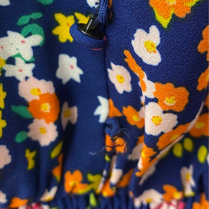 Blue Floral Midi Dress