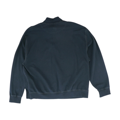 Black Solid 1/4 Zip Pullover
