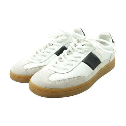 Beige Low Top Athletic Shoes