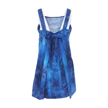 Blue Petite Print Mini Dress