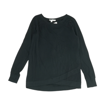 Black Solid Sweatshirt Pullover