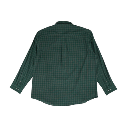 Green Check Long Sleeve Button Down