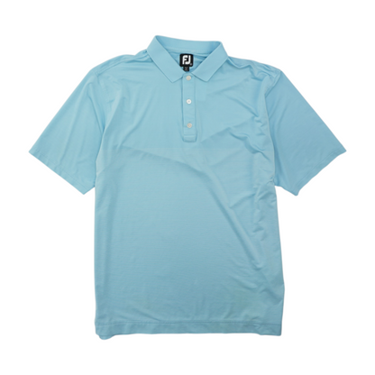Blue Striped Short Sleeve Polo