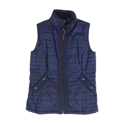Blue Solid Puffer Vest