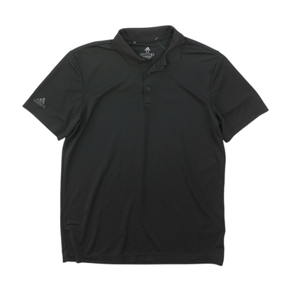 Black Solid Short Sleeve Polo