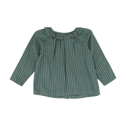 Green Striped Blouse