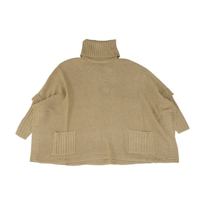 Tan Solid Cape Sweater