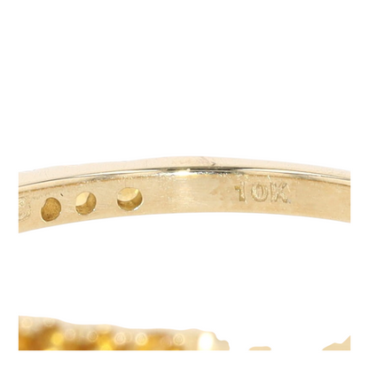 1/4 ctw 10K Yellow Gold Citrine Band Ring