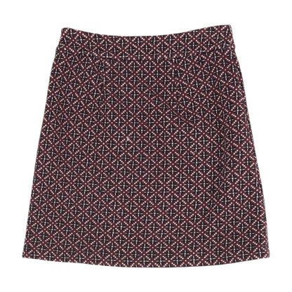 Burgundy Geometric Mini Skirt