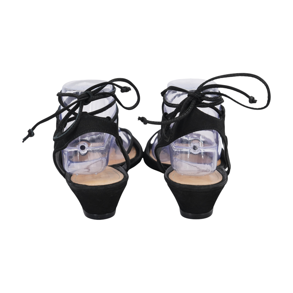 Black Wedged Sandals