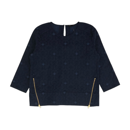 Navy Abstract Blouse
