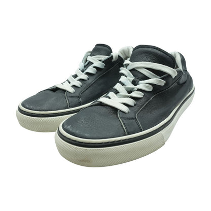 Navy Leather Lace Up Casual Shoes