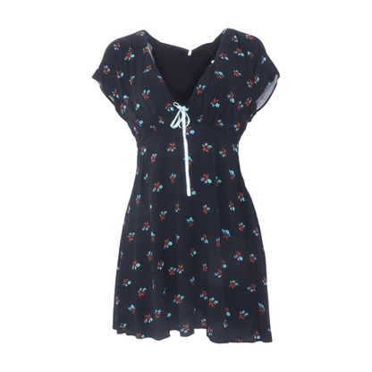 Black Floral Mini Dress