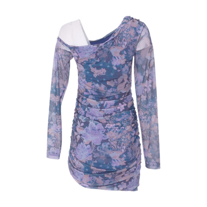 Blue Floral Mini Dress