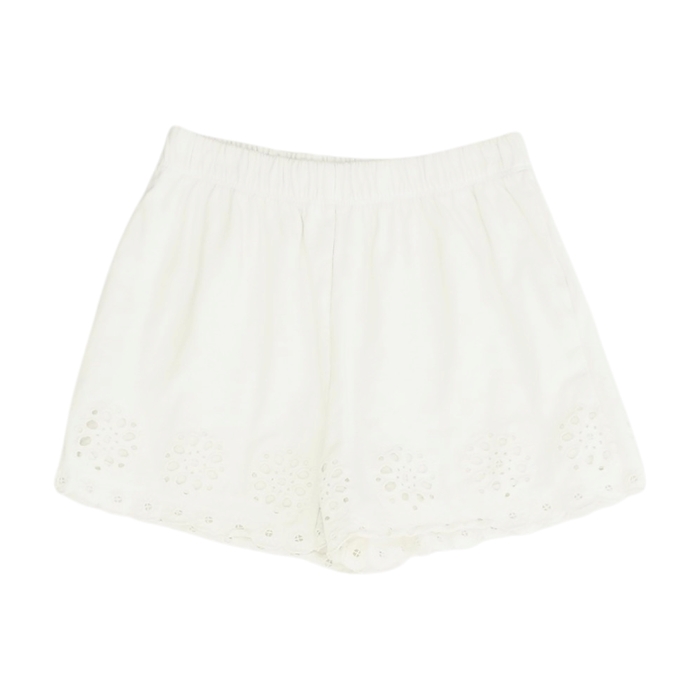 Ivory Solid Chino Shorts