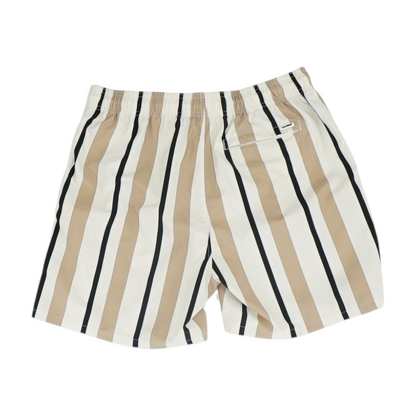 Beige Striped Swim Bottom