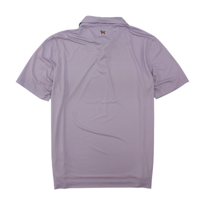 Blue Striped Short Sleeve Polo