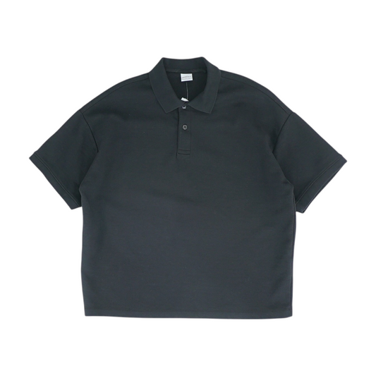 Black Solid Short Sleeve Polo